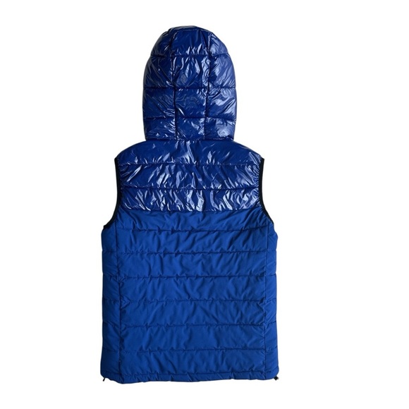 Calvin Klein Men’s Hooded Puffer Vest Size XS Royal Blue - Picture 2 of 5